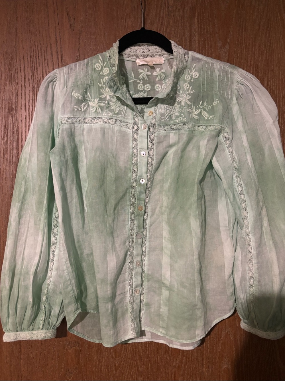 Loveshackfancy Ronda Blouse, Size Small, EUC - Picture 4 of 6